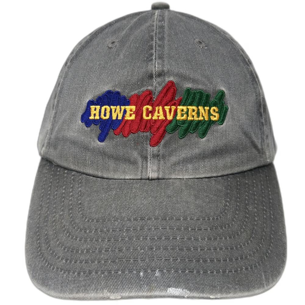 Royal Baseball Cap Gray One Size Howe Caverns Embroidered Slideback Cotton Hat